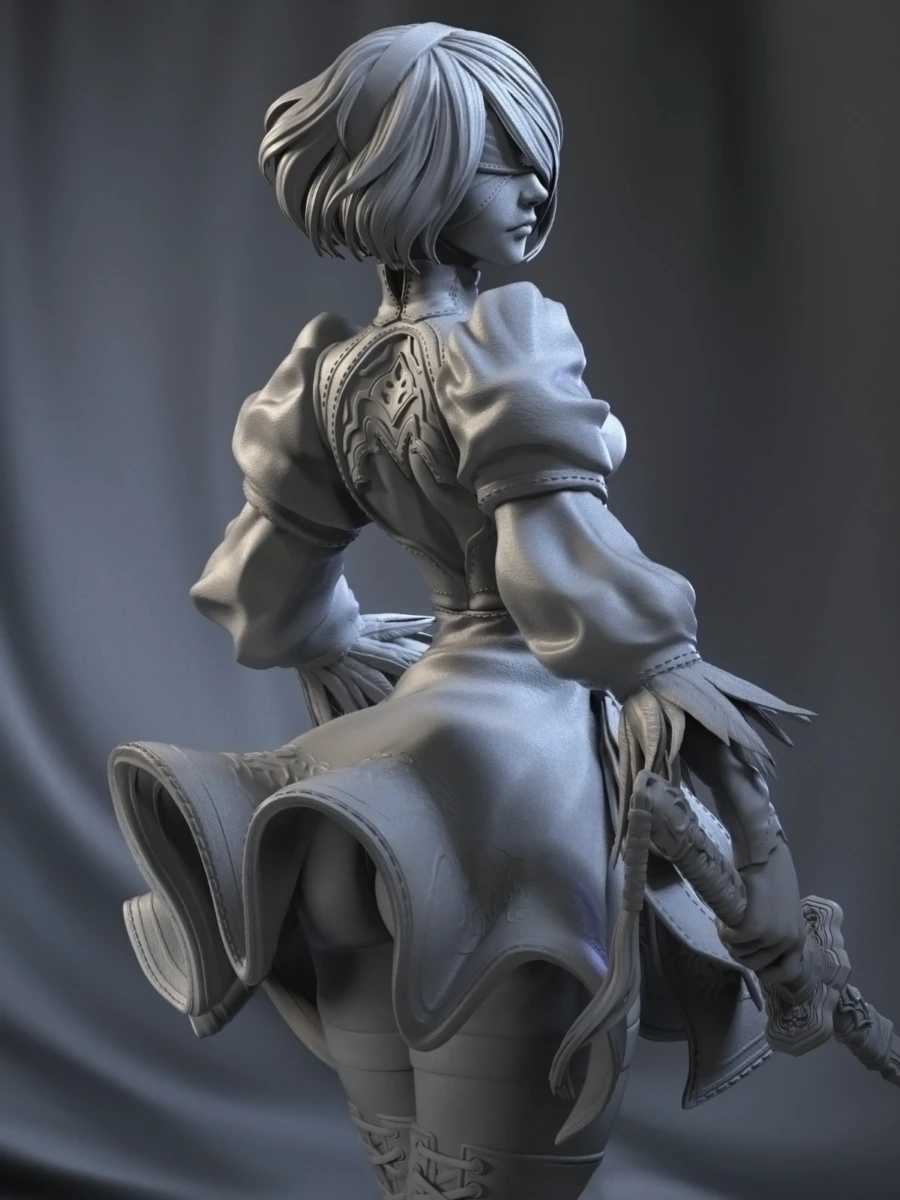 2B – NieR Automata STL render 2B – Nier Automata
