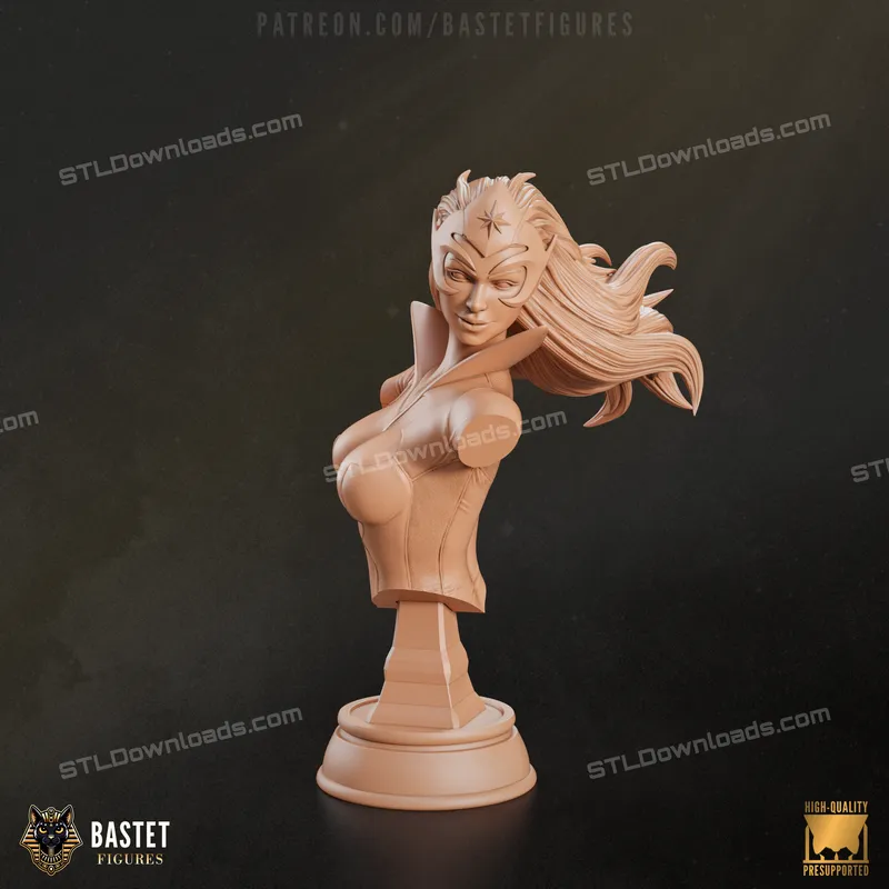 Bastet Figures Star Sapphire Bust