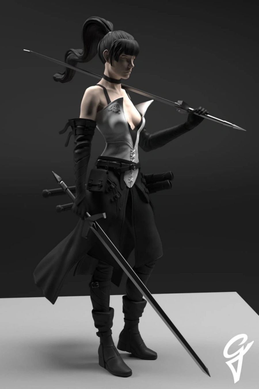 Gsculpt Art Shiwa Sword Master