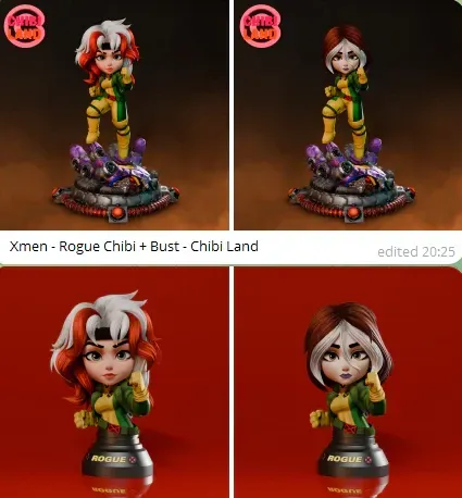Rogue X Men Chibi Chibi Land Figures