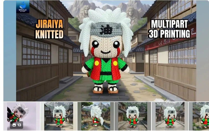 STL Jiraiya Knitted Multipart
