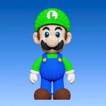 STL Luigi Knitted Multipart