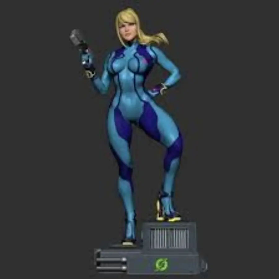 Super Smash Bros Zero Suit Samus Statue