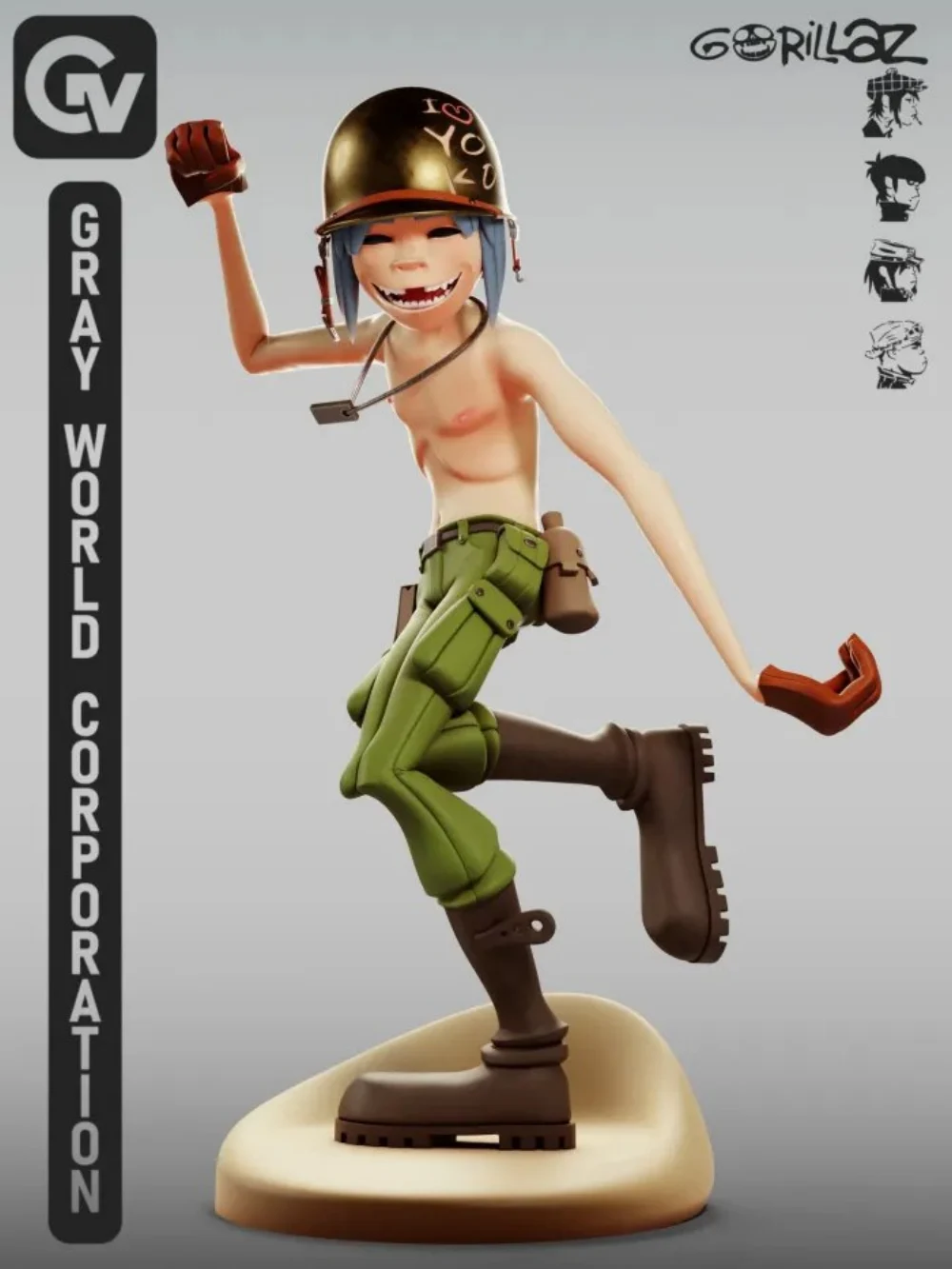 2D Dirty Harry Gorillaz R Gray World Corporation