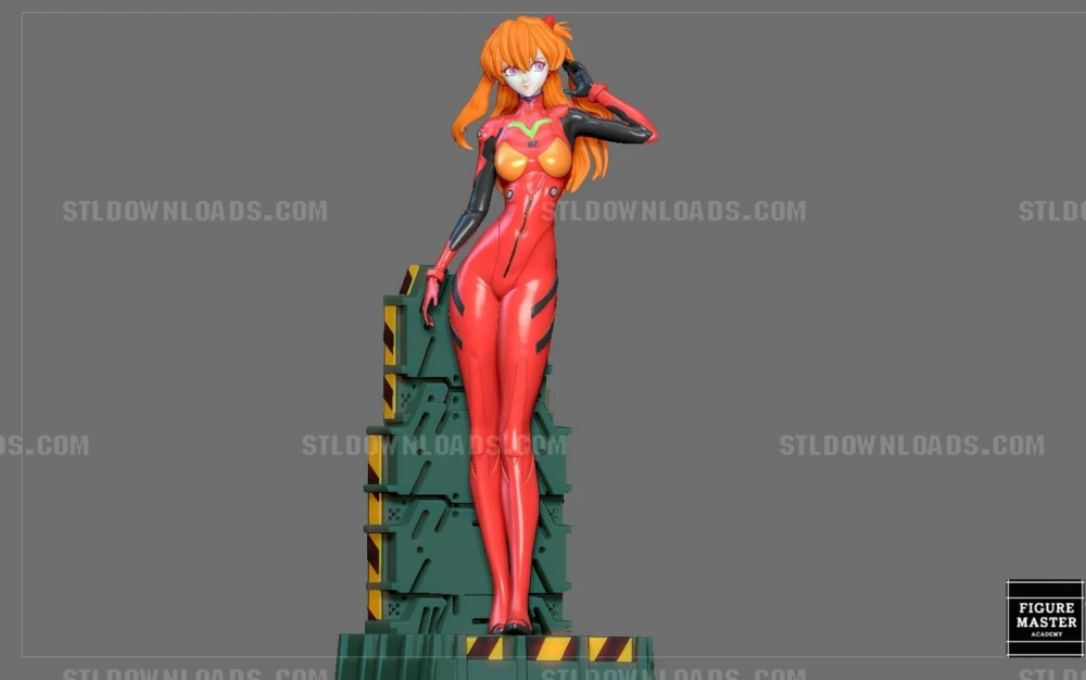 Asuka Plug Suit Evangelion Sexy Girl Statue Cute Pretty Anime Character