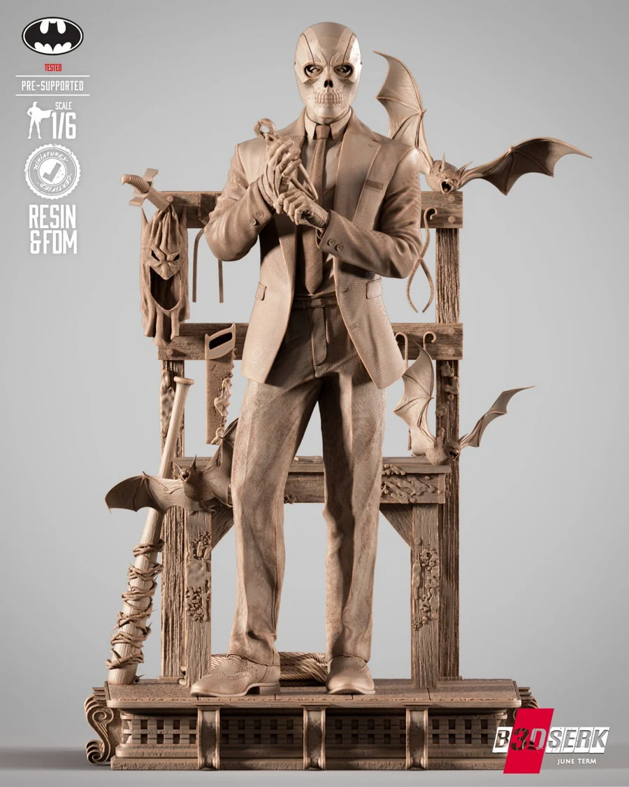 B3DSERK Black Mask Sculpture