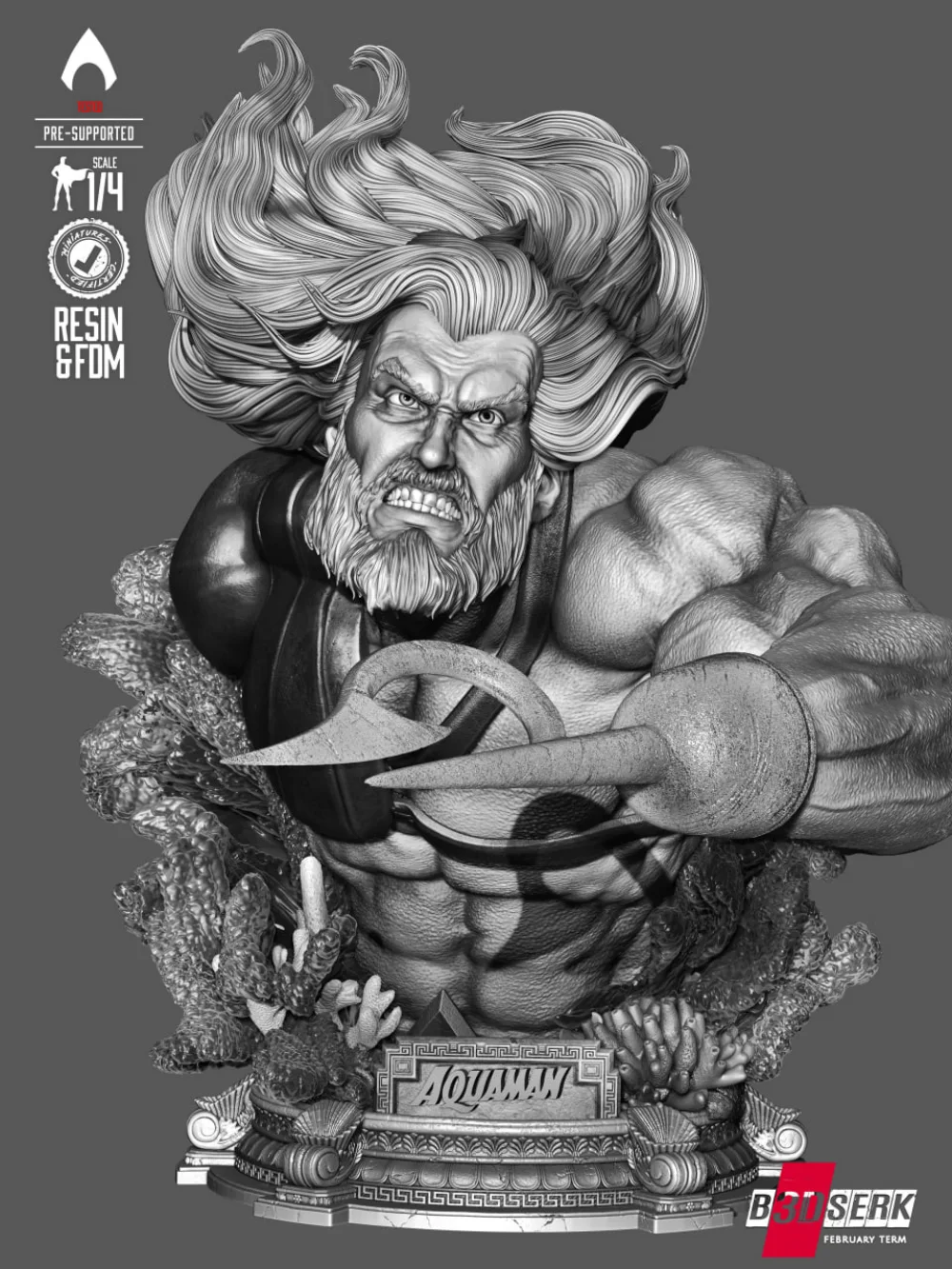 B3dserk Aquaman Bust