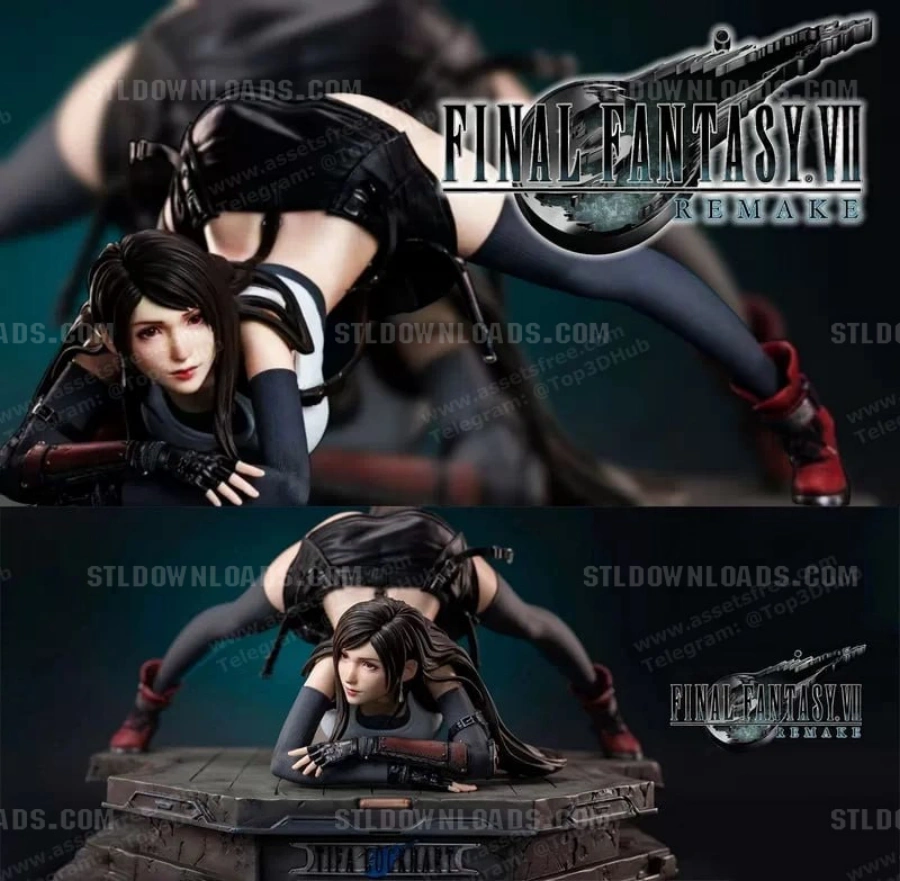 EA Studio Final Fantasy Tifa Lockhart Resin Statue Does The Jack O Pose