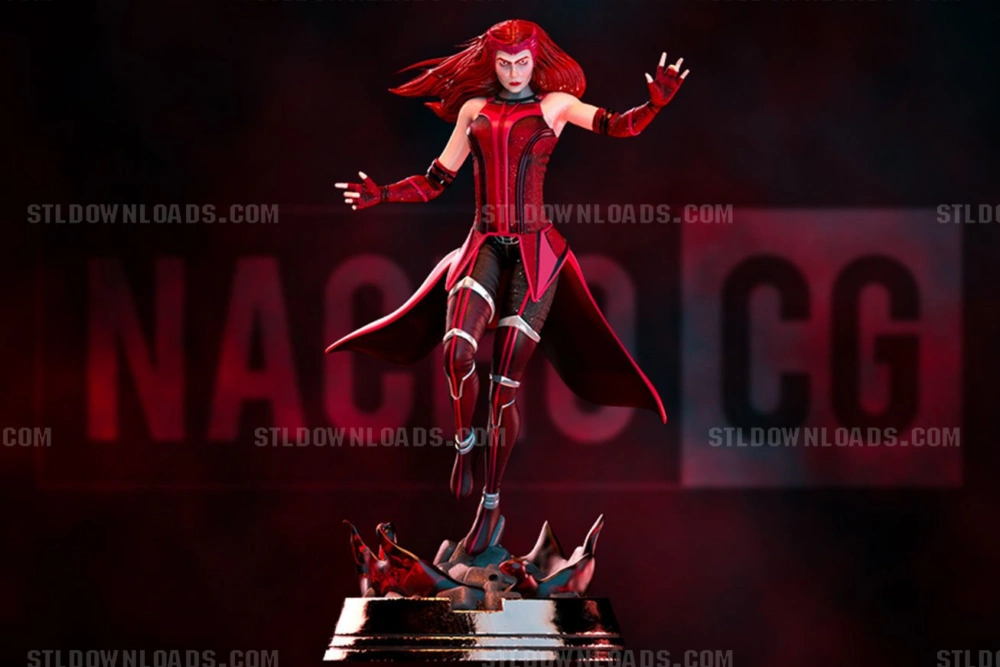 Scarlet Witch STL Model – Marvel STL render Fan Art Wanda – Scarlet Witch Statue