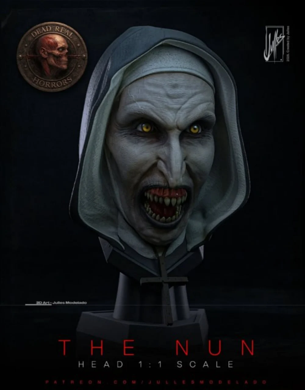 Julles Modelado The Nun Head 1 1 Scale