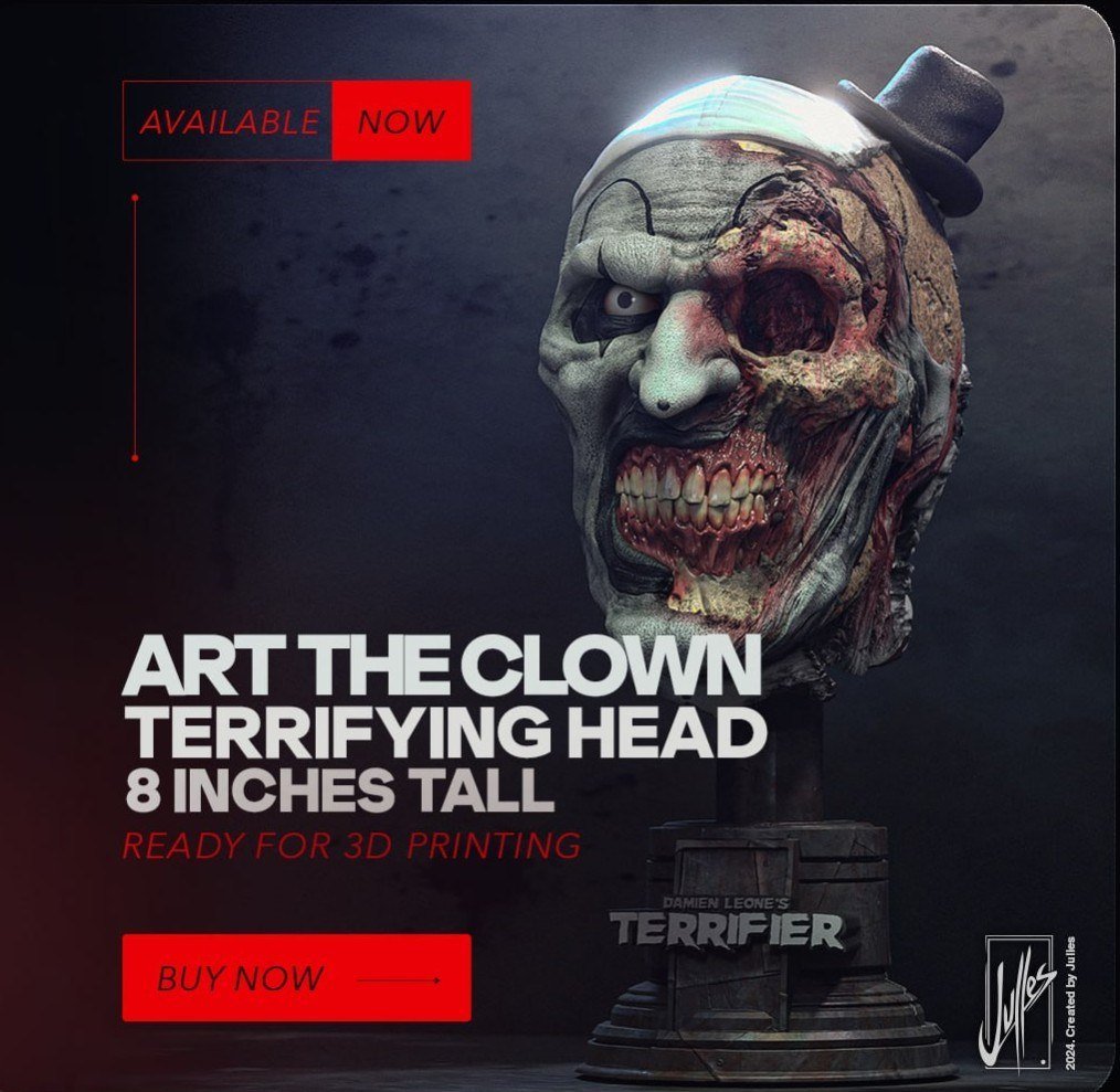 Julles Modelado Art the Clown Smashed Head 8inch