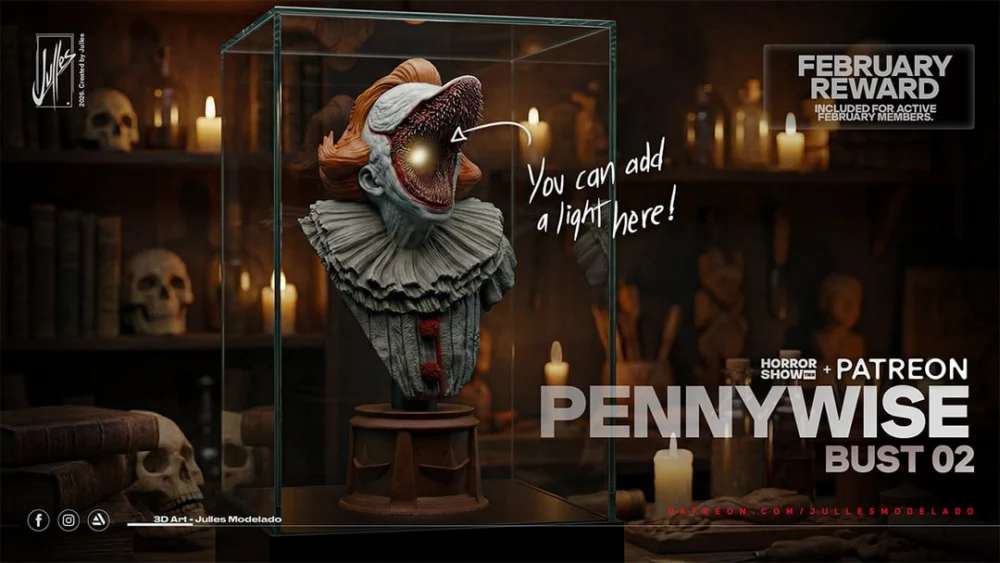 Julles Modelado Pennywise Bust02 sabstl