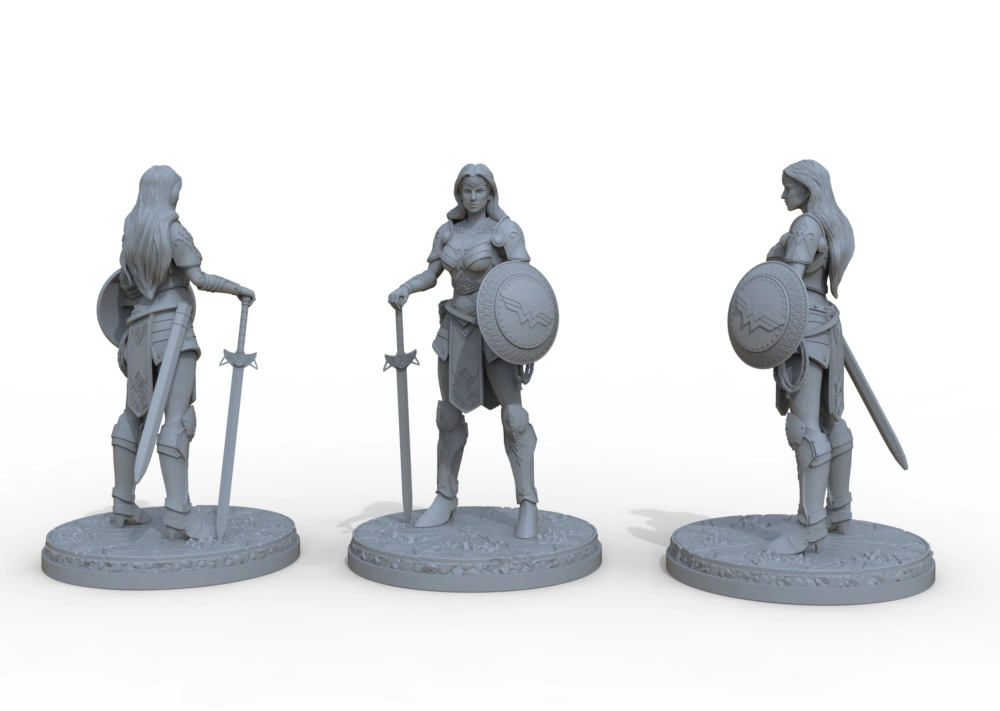 Medieval Wonder Woman Statue