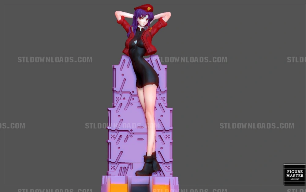 Misato Katsuragi Uniform Evangelion Anime Sexy Girl