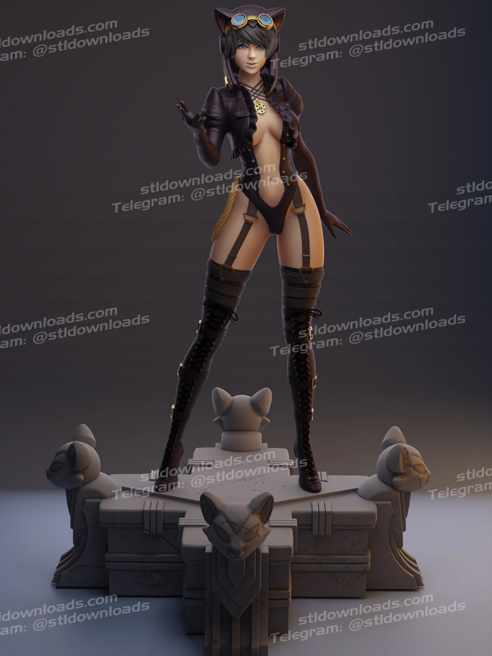3DMoonn Steampunk Catwoman