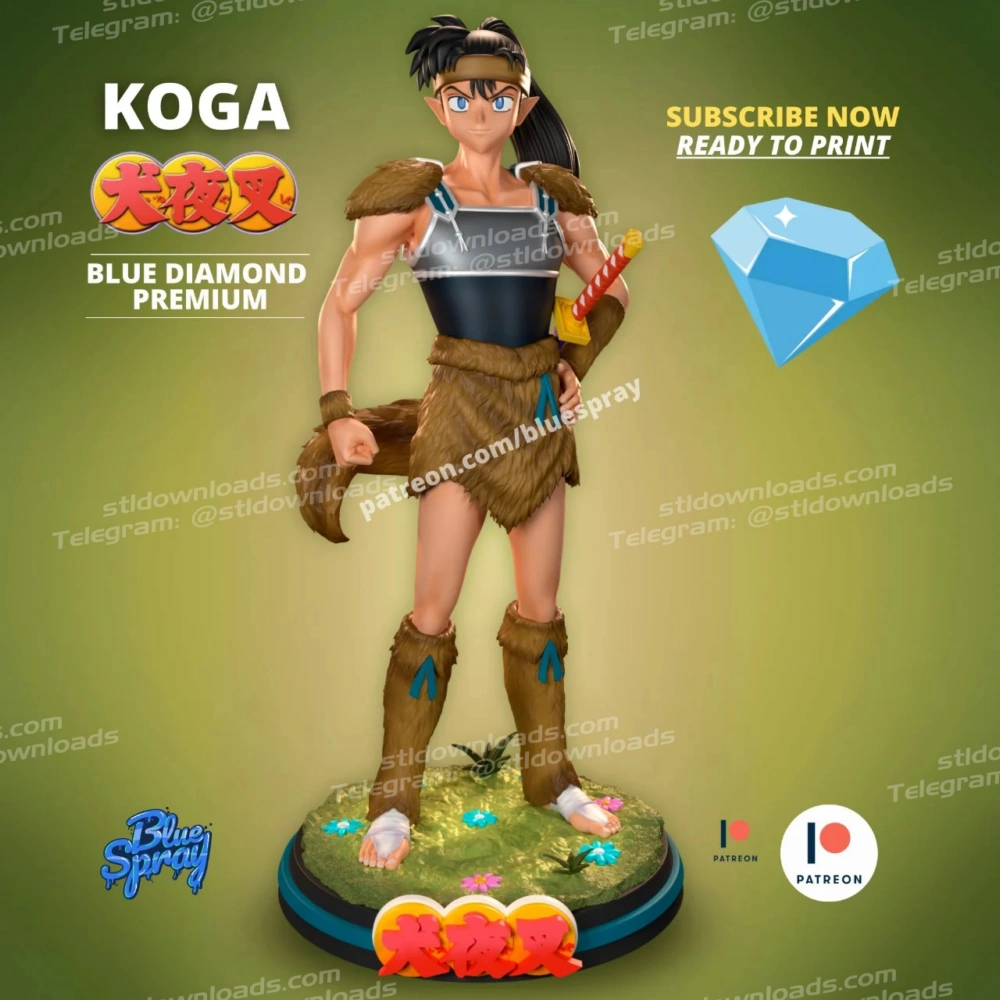 Blue Spray Koga Sculpture (Inuyasha)