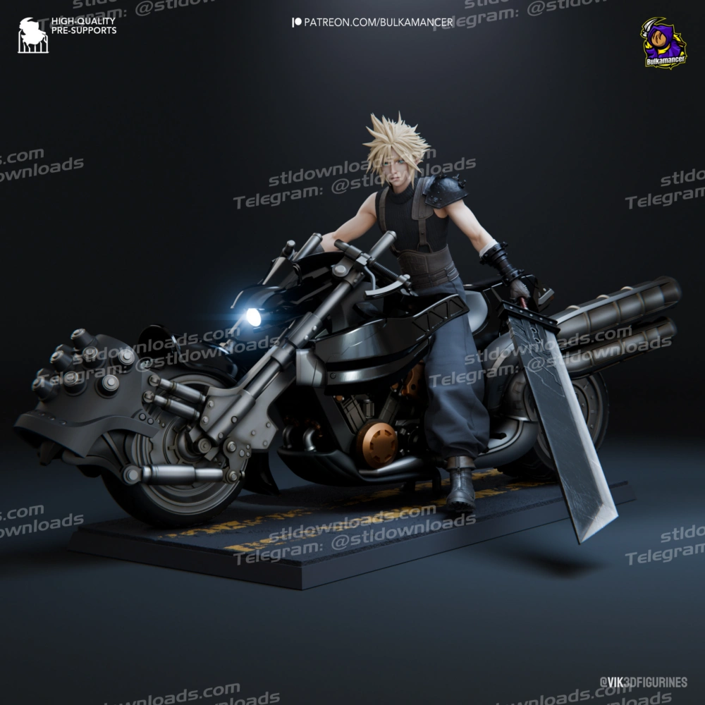Bulkomancer Cloud Strife on Hardy Daytona (Final Fantasy VII) t.me MOXOMOR aka