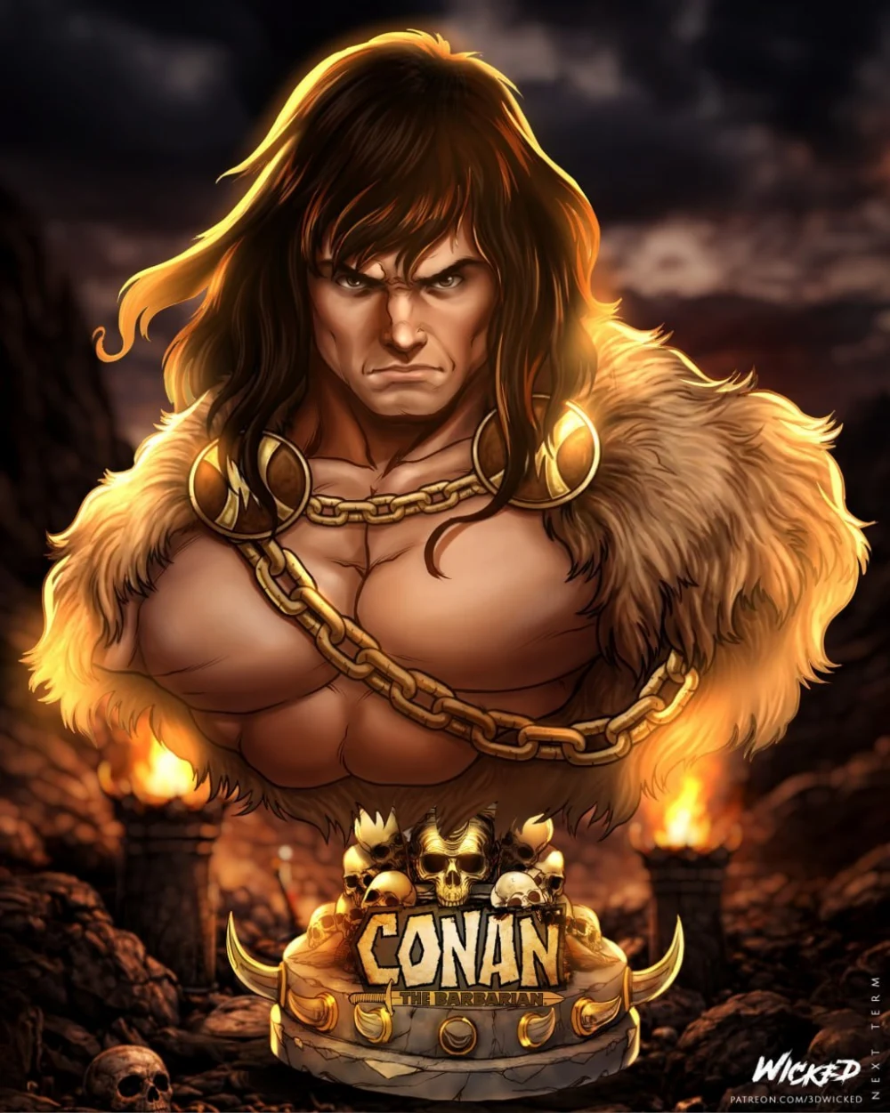 Conan The Barbarian Portrait Bust