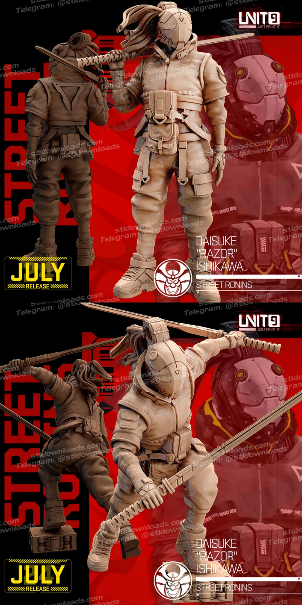 Cyberpunk Daisuke Razor Ishikawa Street Ronins 3D Print Model