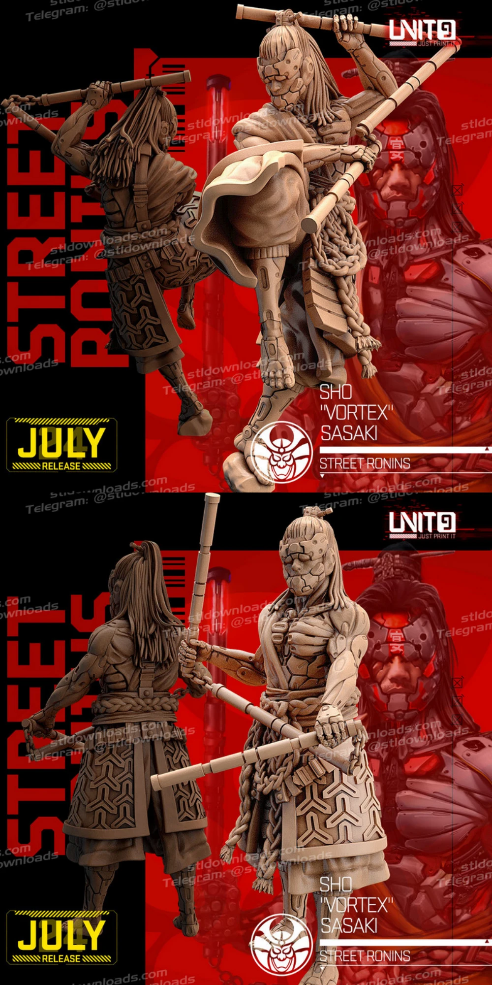 Cyberpunk Sho Vortex Sasaki Street Ronins 3D Print Model