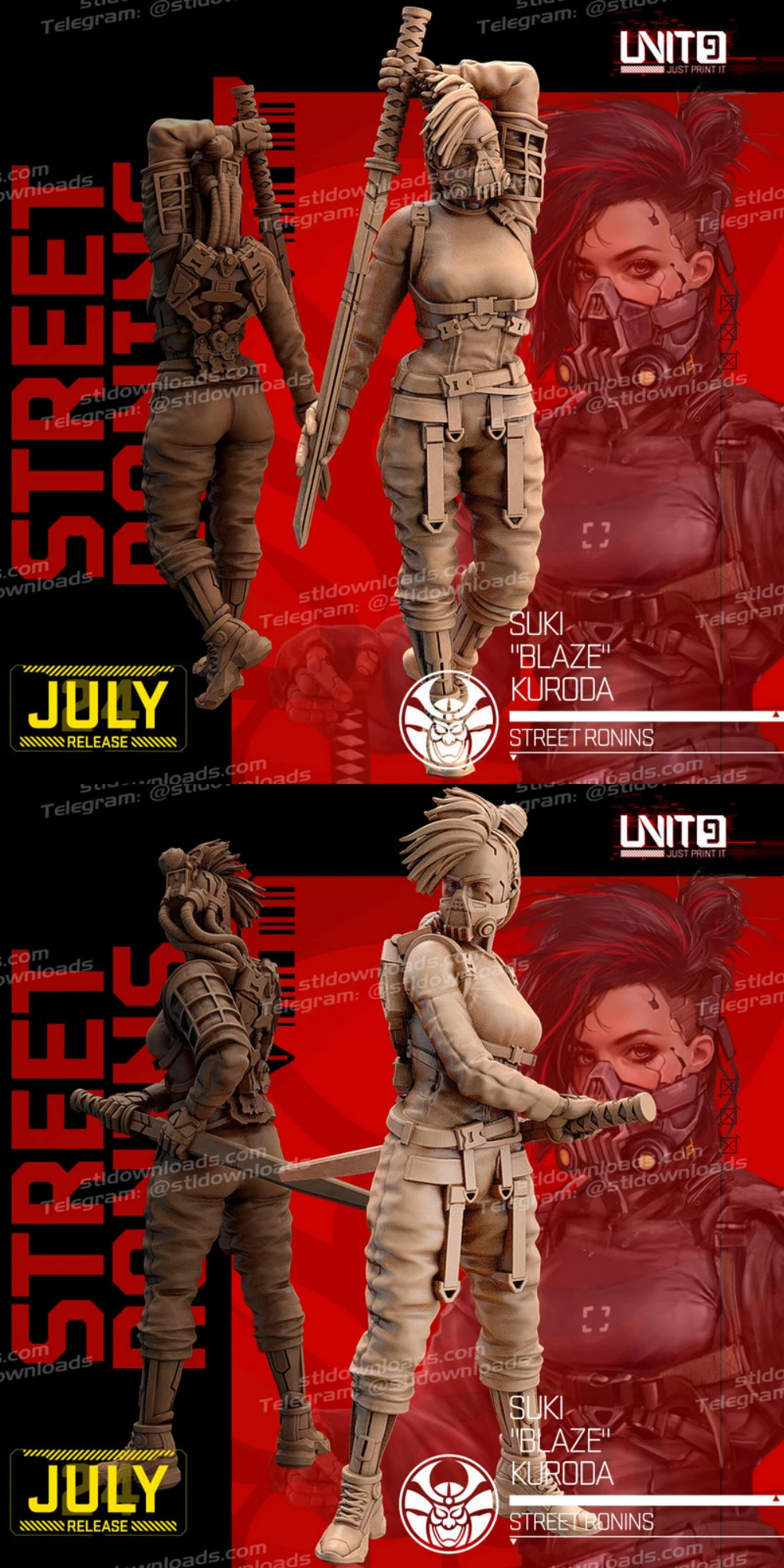 Cyberpunk Suki Blaze Kuroda Street Ronins 3D Print Model