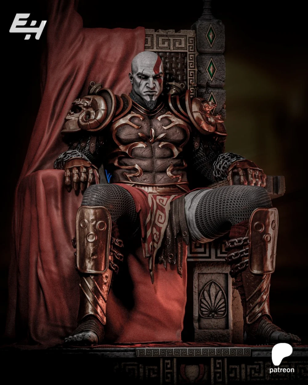 EHStudios Kratos On Throne