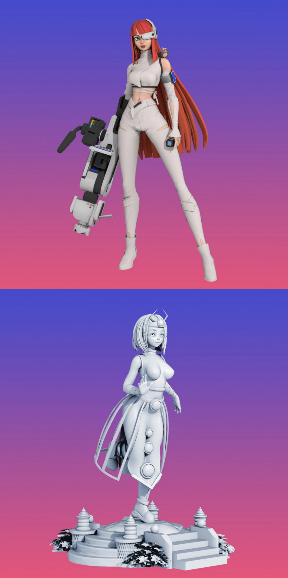 Egyptian Princess and Girl Spy Red Girl