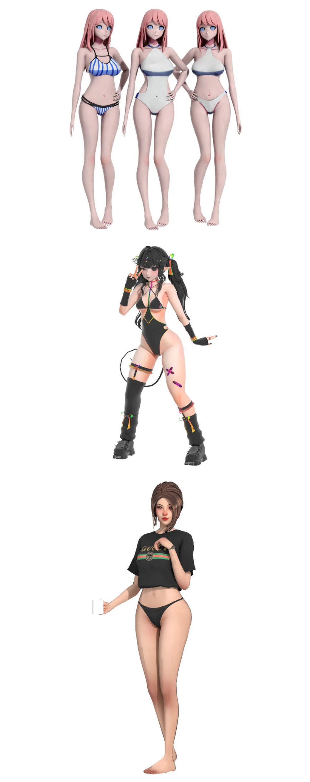 Girl 006 and Aria and Aiko