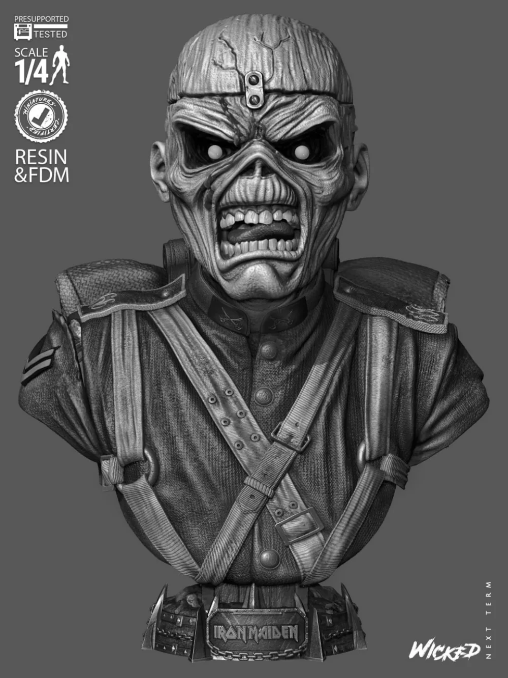 Iron Maiden Bust Portrait