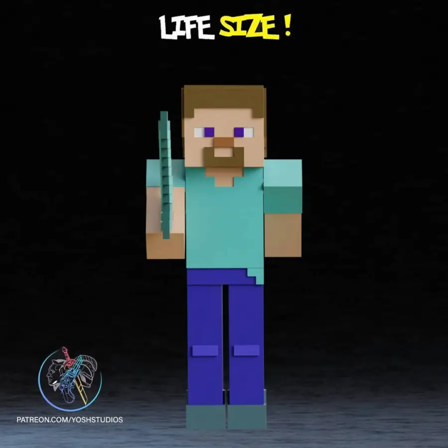 Life Size Steve Minecraft