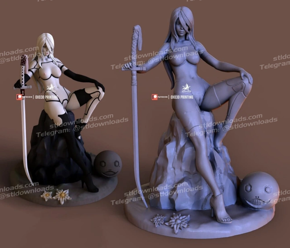 A2 YoRHa Character – Nier Automata STL render OXO3D – Nier Automata A2 NSFW
