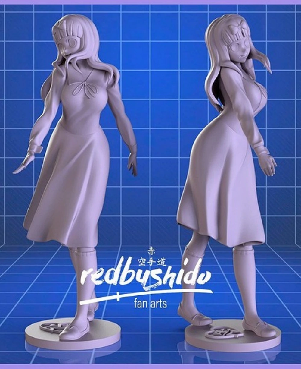 Chika Fujiwara – Kaguya-sama STL | 3D Print Model Download STL render Redbushido – Fugiwara Chika