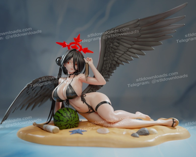 Hasumi Swimsuit (Blue Archive) STL model for 3D printing