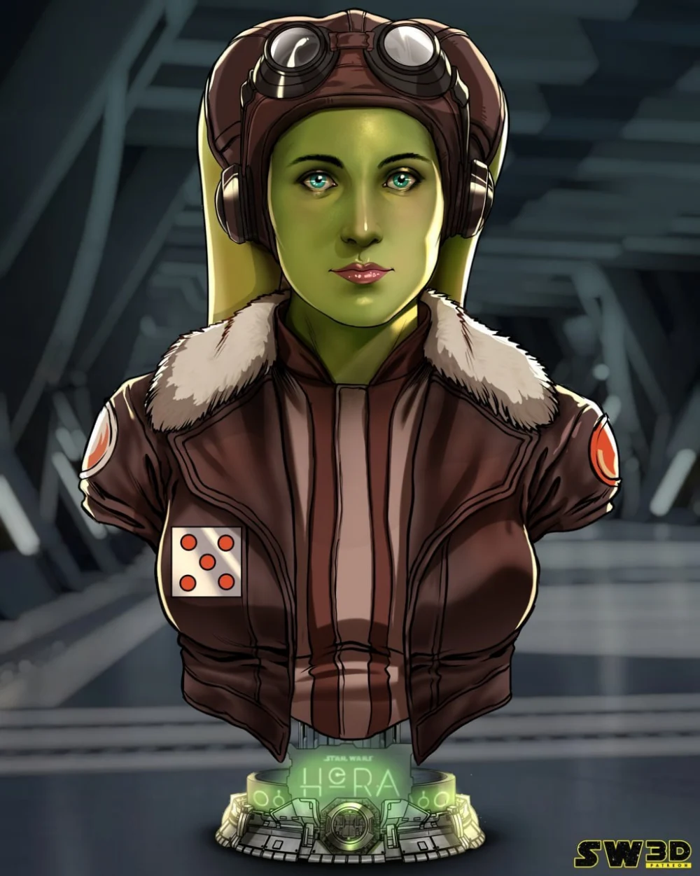 SW3D Hera Syndulla Portrait Bust Non Supported