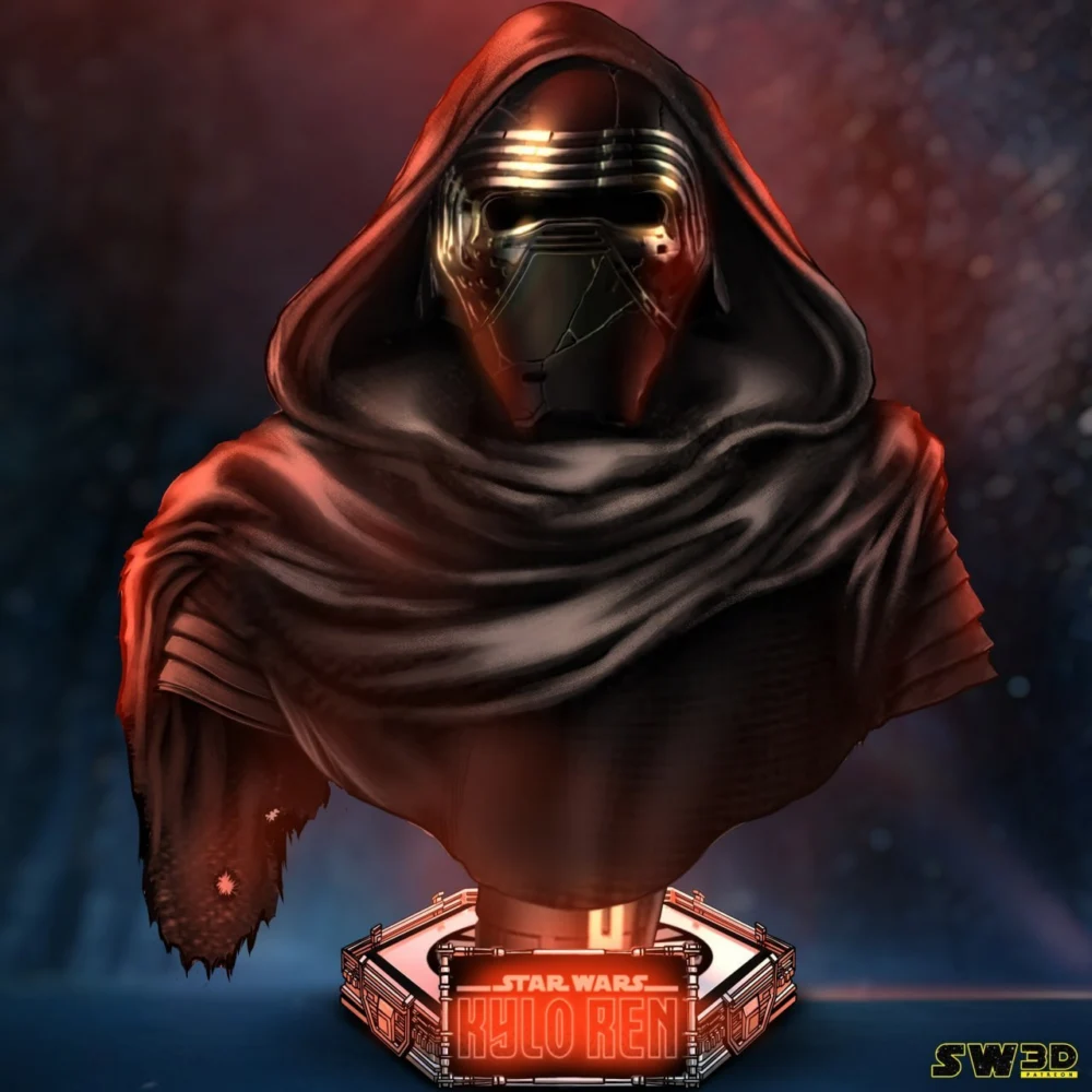 SW3D Kylo Ren Portrait Bust Non Supported