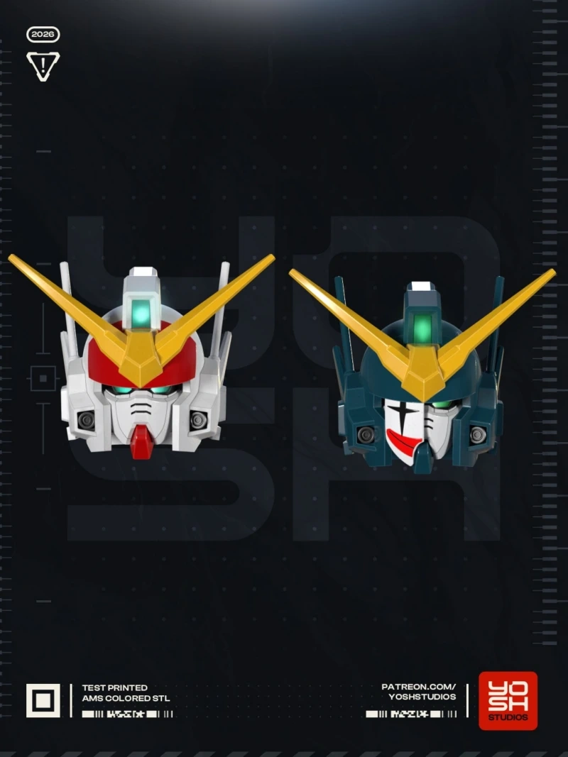 Gundam Heavyarms Helmet (Gundam) STL model for 3D printing