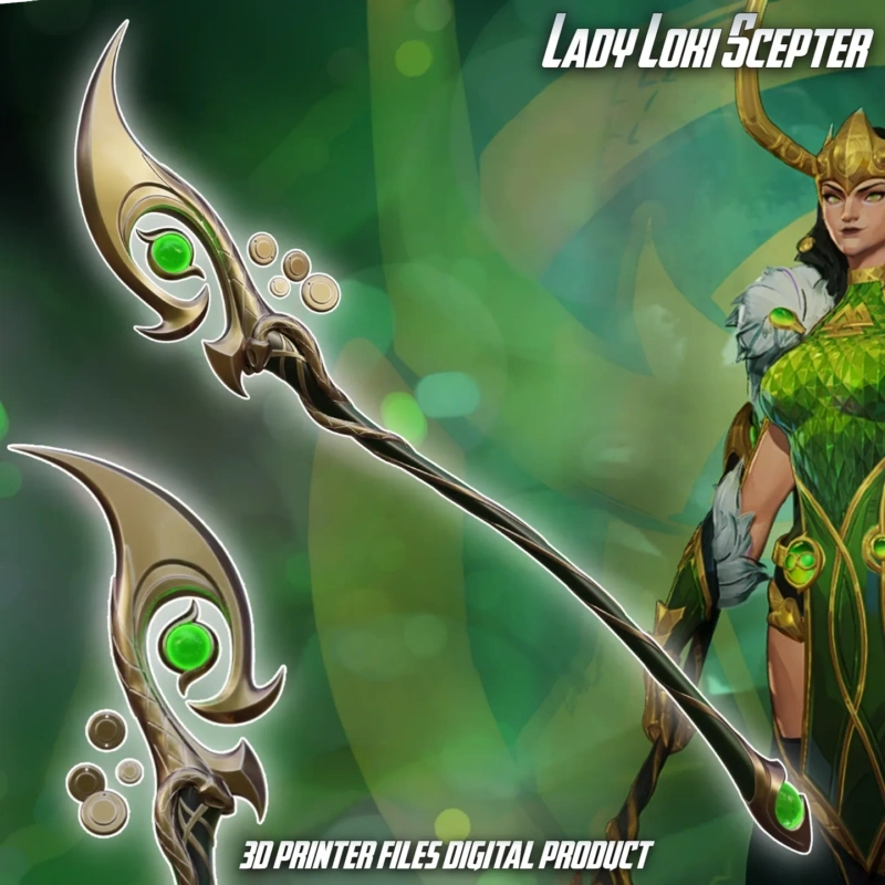 Lady Loki Scepter (Marvel) STL model for 3D printing