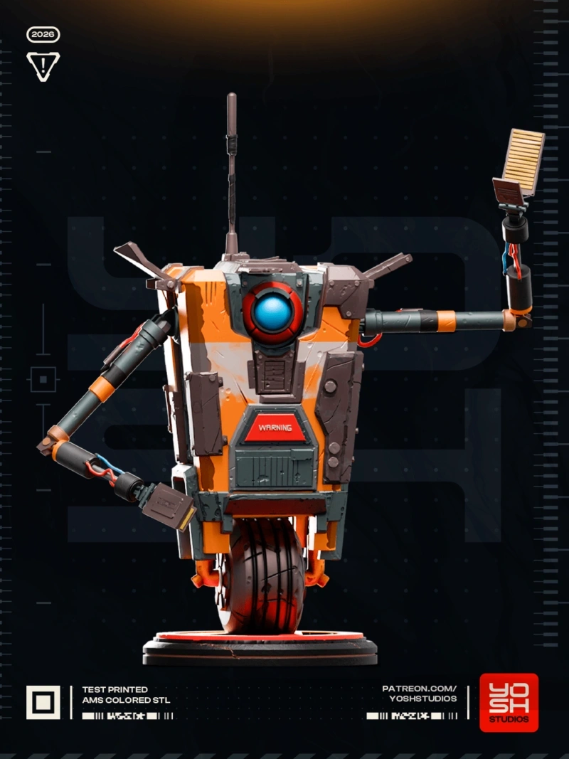 Claptrap Life Size (Borderlands) STL model for 3D printing
