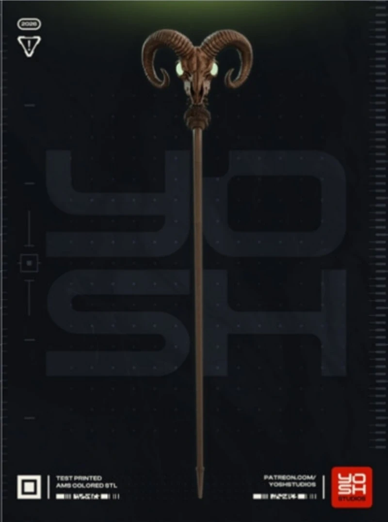 Skeletor Staff (Masters of the Universe) STL model for 3D printing