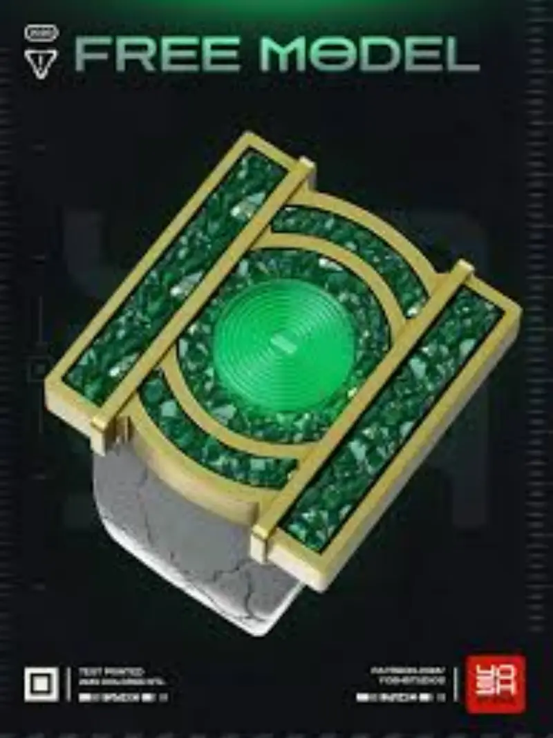 Green Lantern Ring (DC Comics) STL model for 3D printing