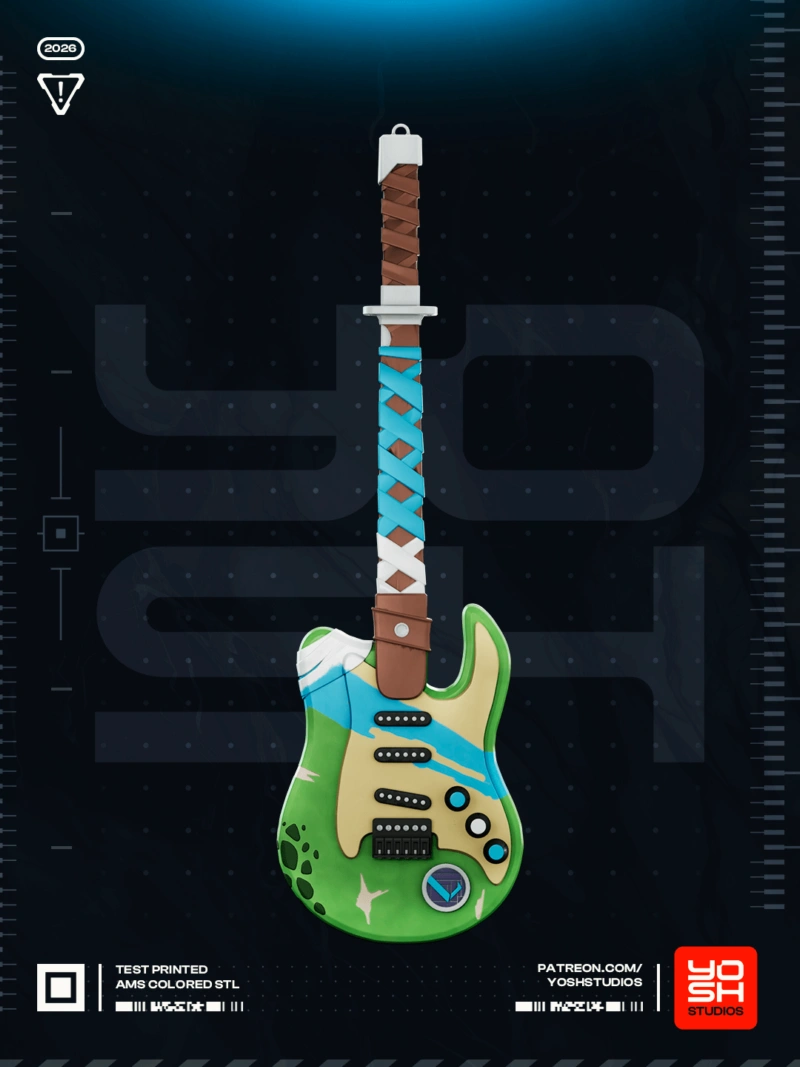 Leonardo Guitar (TMNT) STL model for 3D printing