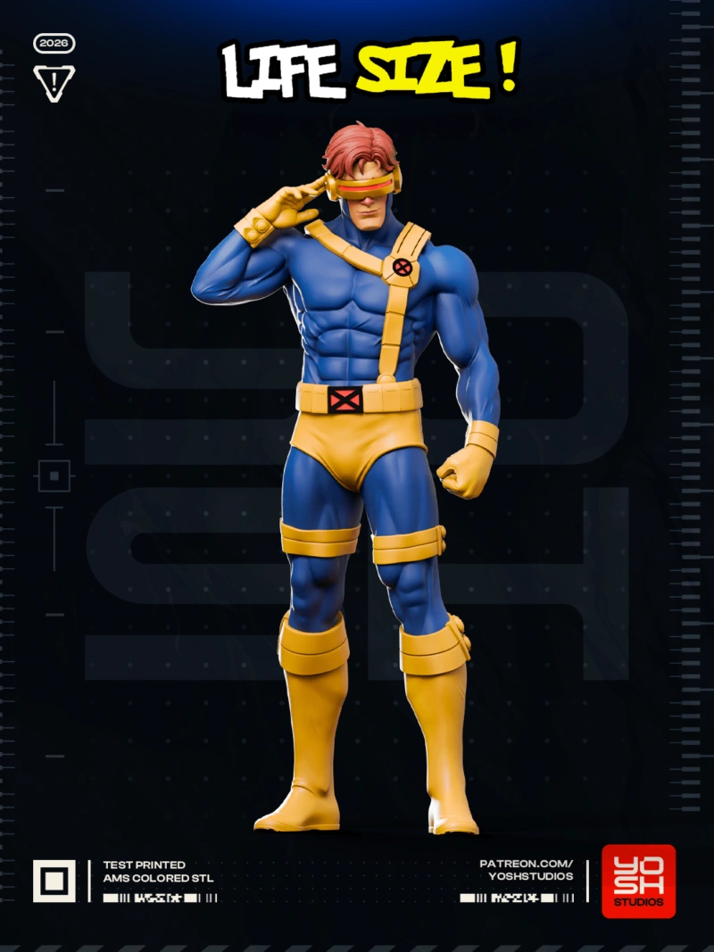 Cyclops Life Size (X-Men) STL model for 3D printing