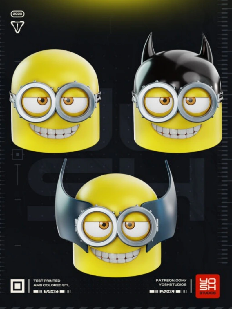 Minion Helmet (Despicable Me) STL model for 3D printing