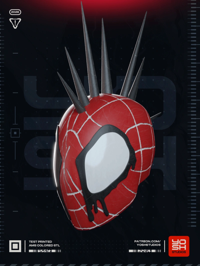 Spider-Punk Mask (Marvel) STL model for 3D printing