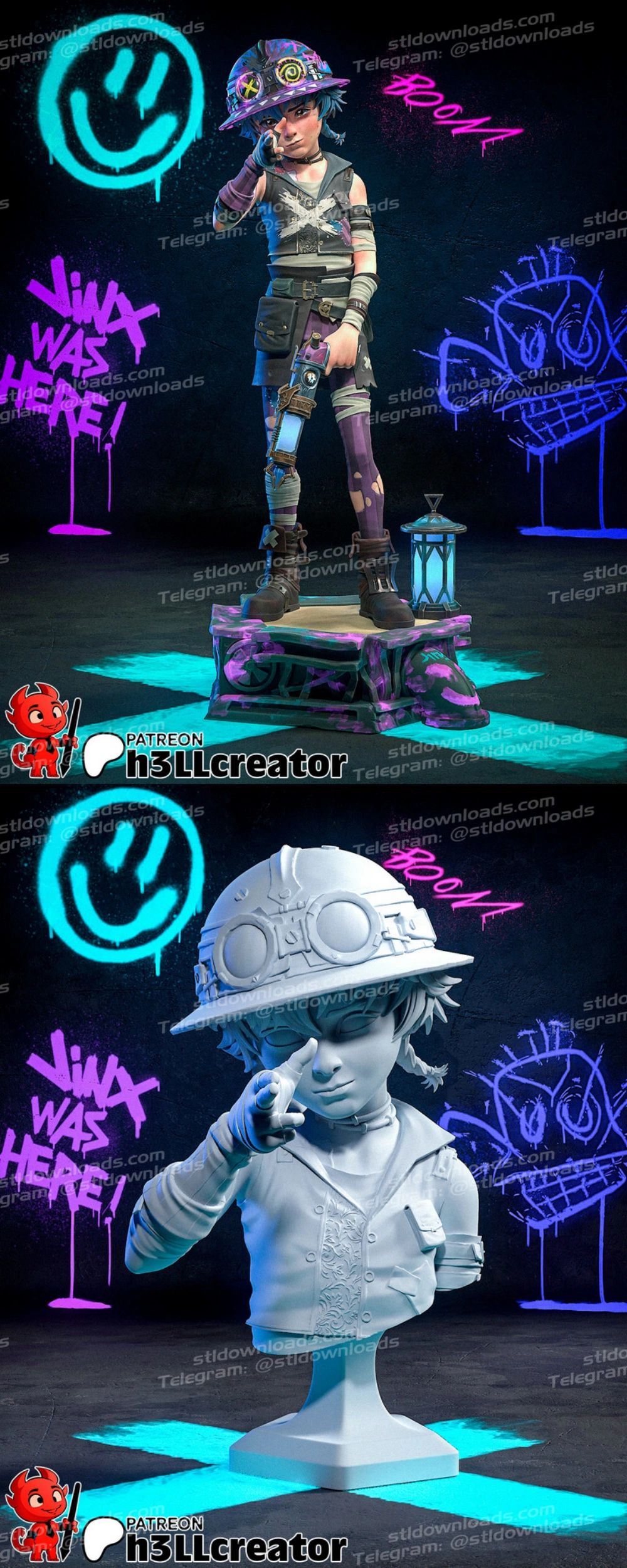 H3LL creator Isha Sculpture and Bust