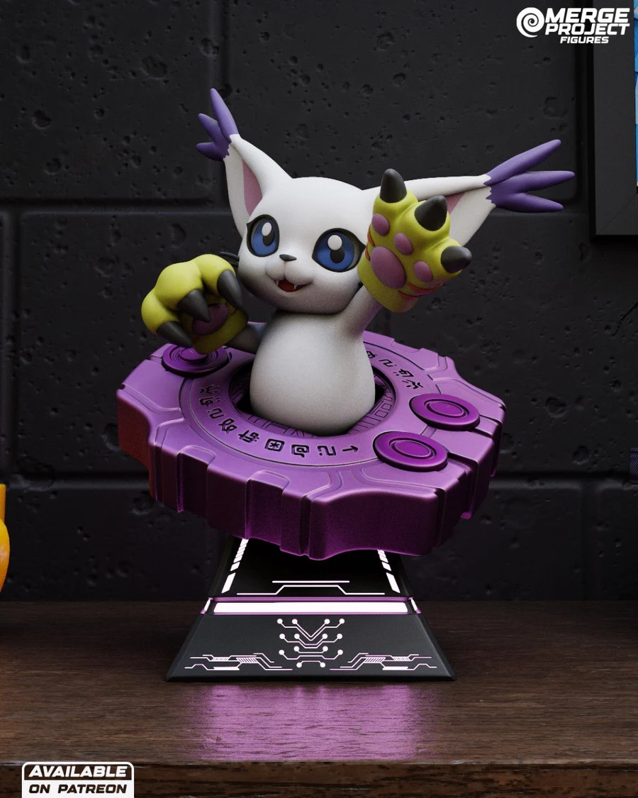 Gatomon Chibi Figure – Digimon 3D printable STL model