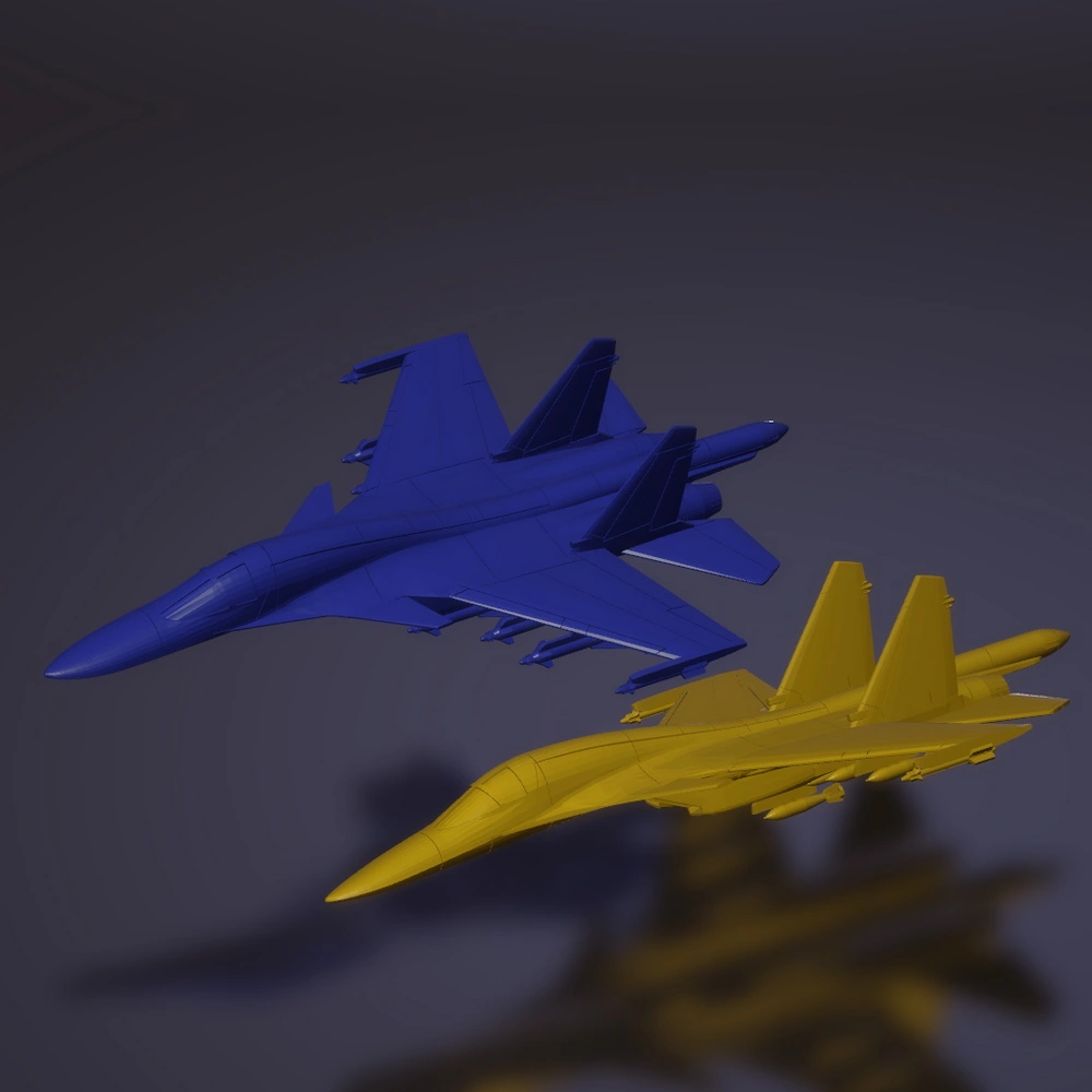 Su-34 Fullback (Aircraft) STL model for 3D printing