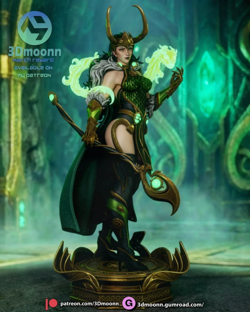 Lady Loki (Marvel Rivals) STL model for 3D printing