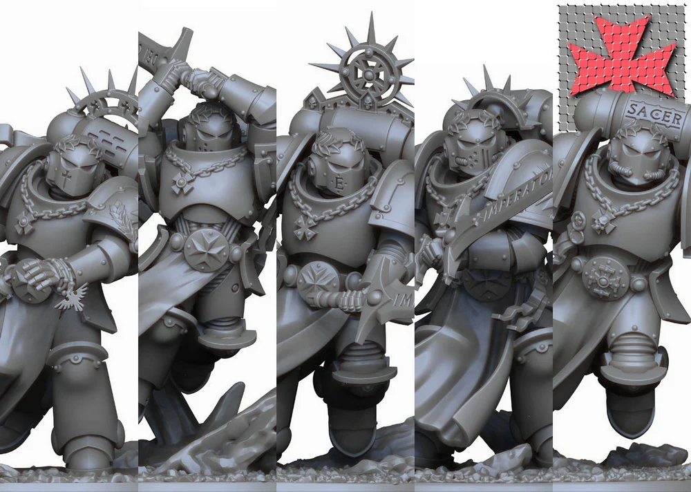 Emperor’s Champion Set (Warhammer) STL model for 3D printing