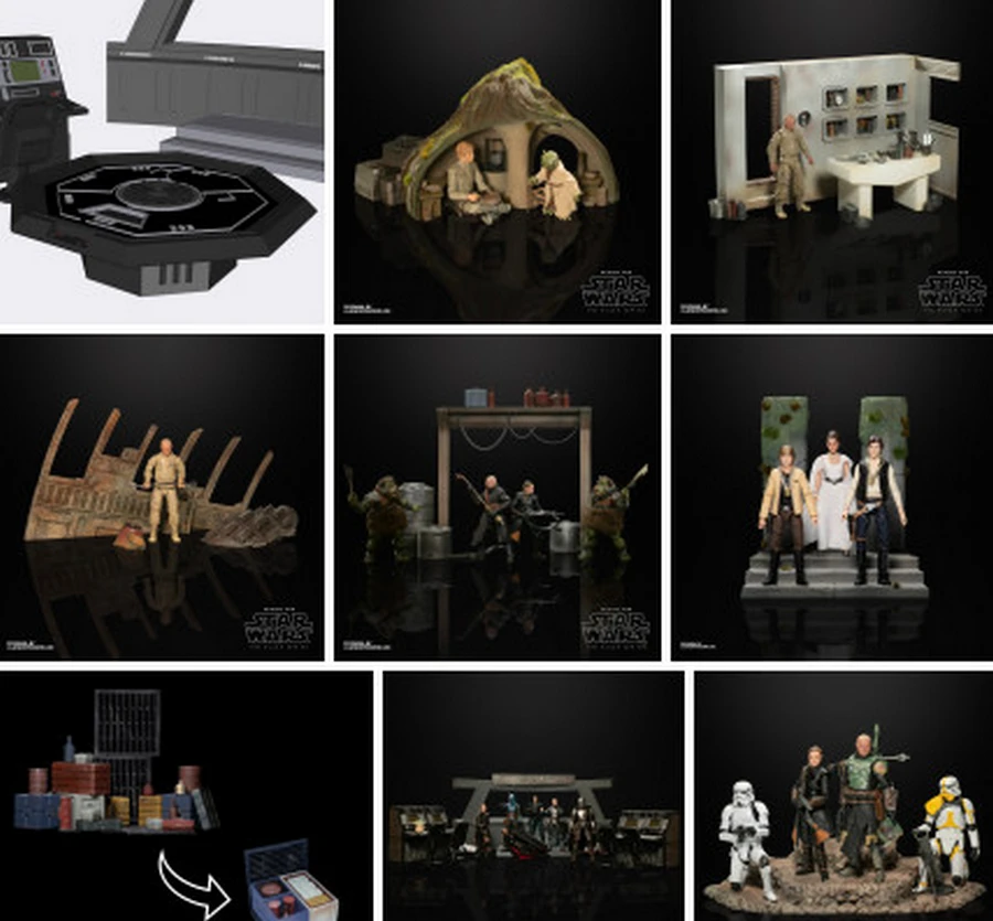 Luke Landspeeder Diorama Pack 7 – Star Wars 3D printable STL model